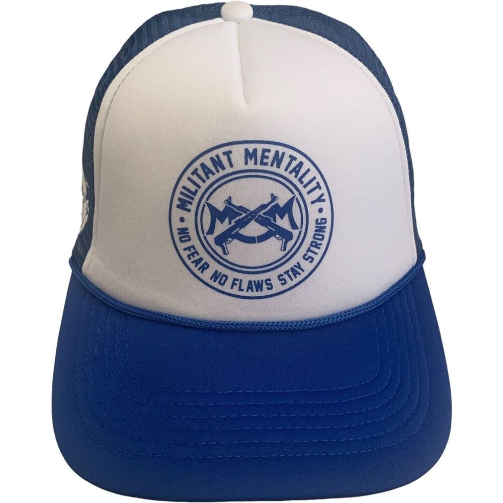 Militant Mentality No Fear No Flaws Stay Strong Adjustable SnapBack Hat Cap New